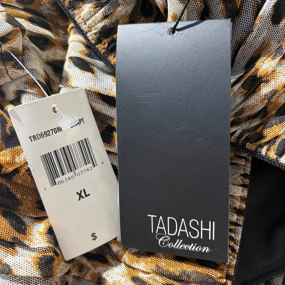 Tadashi Shoji Animal Print Long Sleeve Dress - Picture 11 of 11